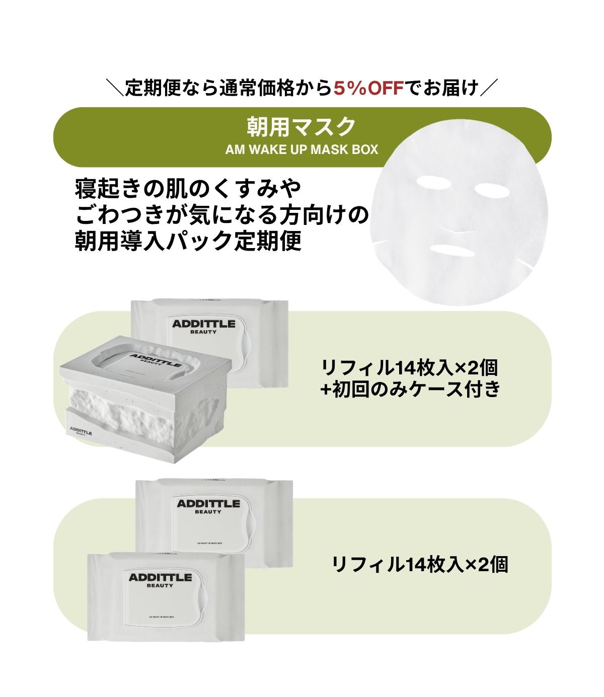 【定期購入】プレスキンケアマスクボックス(4週間分)