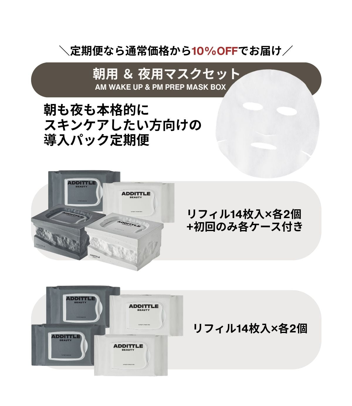 【定期購入】プレスキンケアマスクボックス(4週間分)